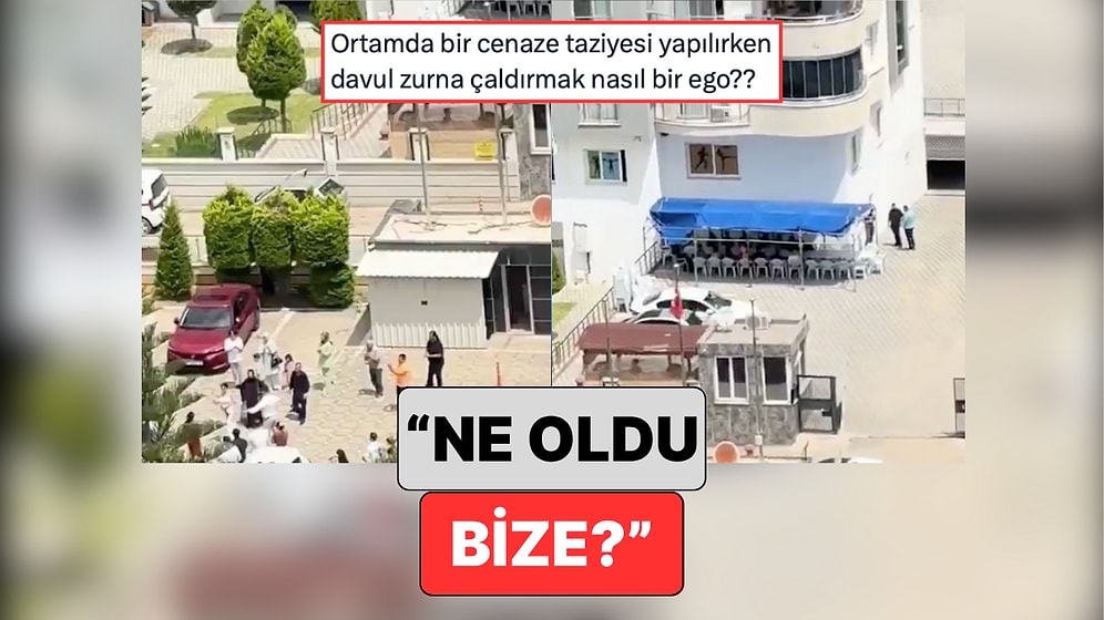 Bir Vatandaş Karşılıklı İki Sitede Cenaze ve Düğünün Aynı Anda Yapıldığı Görüntüleri Paylaştı