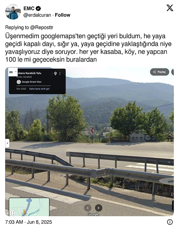 Sürücünün yanlış gördüğünü söyleyenler de var.