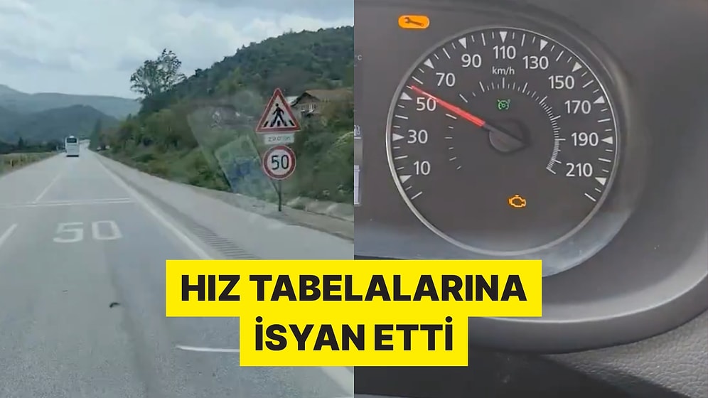 Yolda Gördüğü Hız Sınırı Tabelalarını Eleştiren Vatandaş Tartışma Yarattı