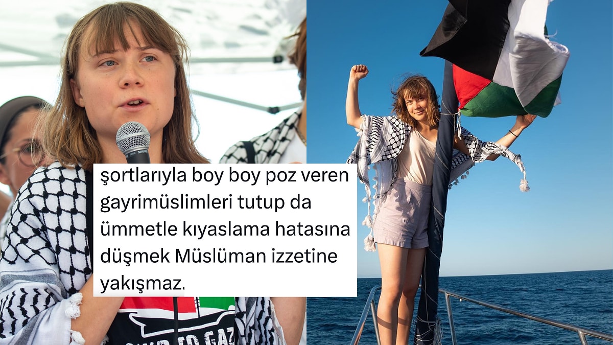 Madleen Gemisine Binen Greta Thunberg İçin &quot;Şortuyla Poz Veren&quot; Diyen Akademisyene Tepki Yağdı
