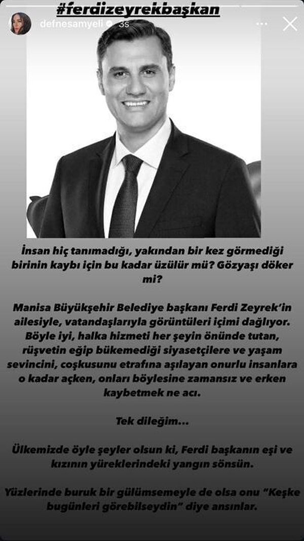 İşte o paylaşım:
