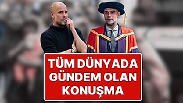 Manchester şehrine kattığı değeler nedeniyle Manchester Üniversitesi tarafından fahri doktora unvanı verilen Manchester City teknik direktörü Pep Guardiola’nın teşekkür konuşması tüm dünyada gündem oldu.