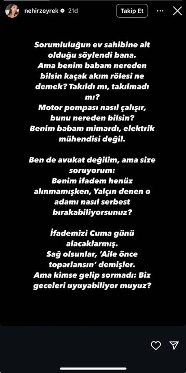 İşte o paylaşım: