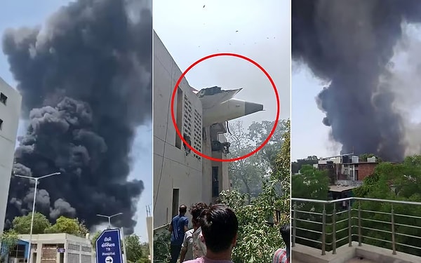 Kazayla ilgili ayrıntılar beklenirken bölgeden gelen sosyal medya görüntülerinde, havada yoğun siyah duman olduğu görüldü.