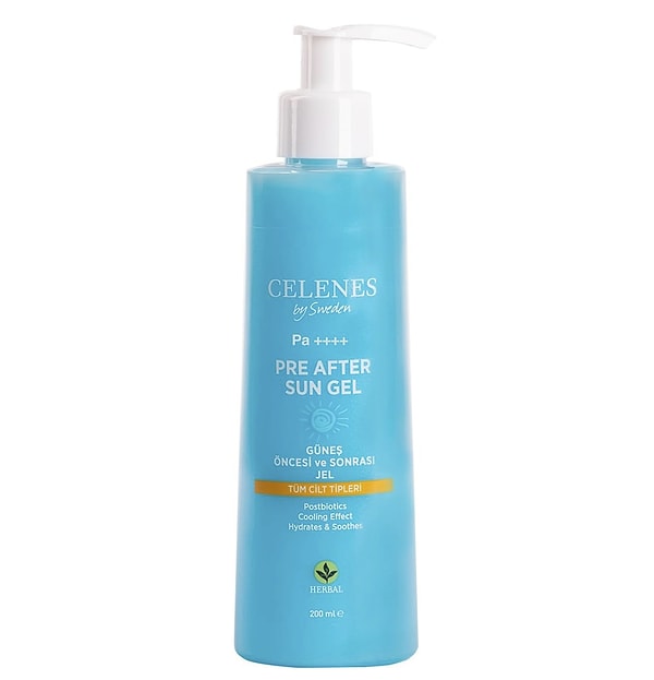 Celenes Herbal Güneş Öncesi ve Sonrası Nemlendirici ve Ferahlatıcı Jel