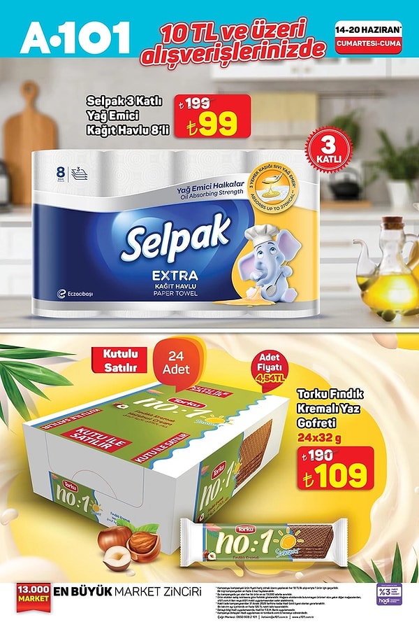 10 TL ve üzeri alışverişlerde geçerli: