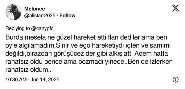 Batuhan'ın iyi niyetli olmadığını düşünenler oldu.