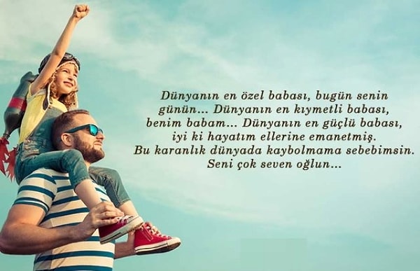Baba çınar gibidir, meyvesi olmasa da gölgesi yeter...