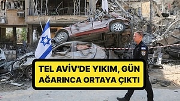 İran'ın Yüzlerce Füze Fırlattığı İsrail'de Büyük Yıkım: Tel Aviv'de Hasar Gün Ağarınca Ortaya Çıktı
