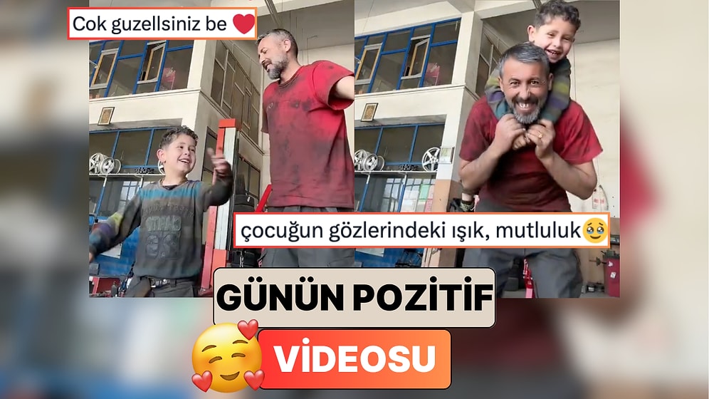 Babasının Yanında Çıraklık Yapan Miniğin Babasıyla Yaptığı Dans İzleyenlerin İçini Isıttı