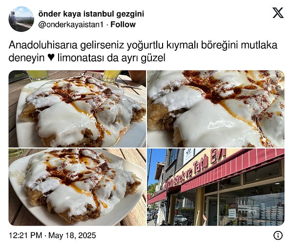 Listede iddialı lezzetler de var: Yoğurtlu kıymalı börek.