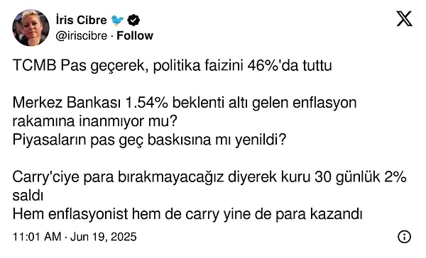 Finansal Piyasalar Yöneticisi İris Cibre:
