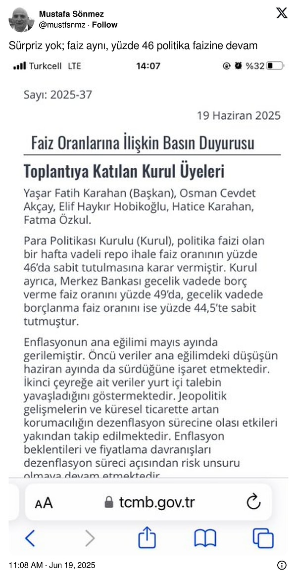 İktisatçı Mustafa Sönmez: