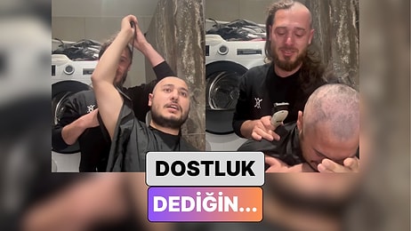 Dostluk Dediğin: Kanser Tedavisi Gören Arkadaşının Saçını Kazıyan Genç Hiç Düşünmeden Kendi Saçlarını da Kesti