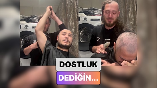 Dostluk Dediğin: Kanser Tedavisi Gören Arkadaşının Saçını Kazıyan Genç Hiç Düşünmeden Kendi Saçlarını da Kesti