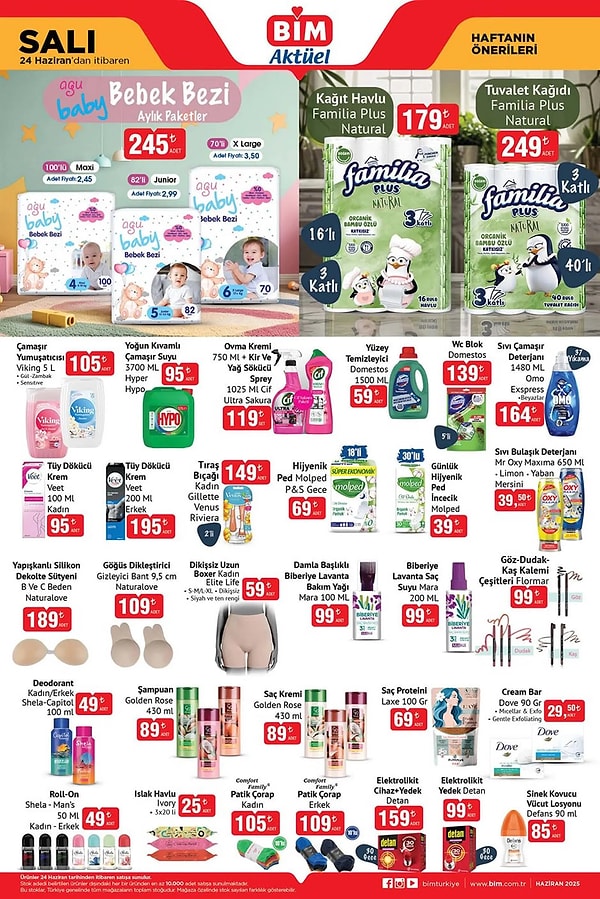 Agu Baby Bebek Bezi Aylık Paketler 245 TL Görseli