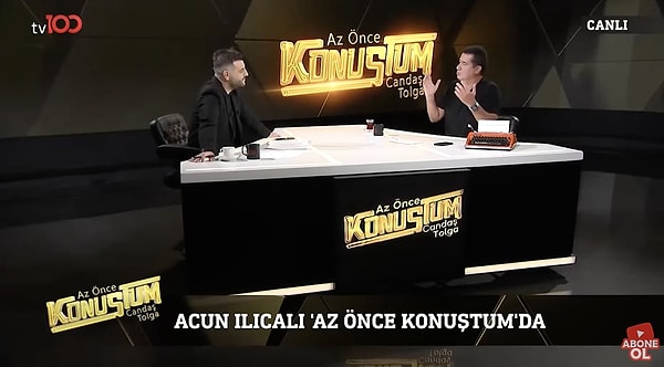Öte yandan geçtiğimiz yıllarda Candaş Tolga Işık'ın sunduğu 'Az Önce Konuştum' programına konuk olan Acun Ilıcalı, Hasan Can Kaya hakkında samimi açıklamalarda bulunmuştu.