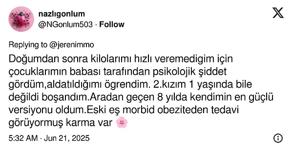 Kerimoğlu'nun paylaşımına kadınlar gördükleri baskıyı anlattı👇🏻
