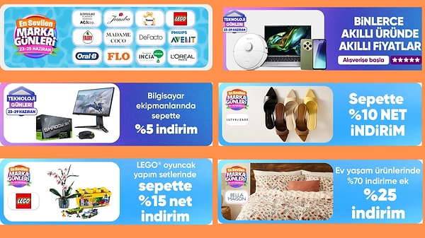 Hepsiburada'da öne çıkan ve en çok tıklanan indirim linkleri 👇🏽