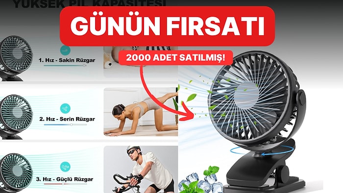 Günün Fırsatı: 360 Derece Dönebilen Portatif Vantilatör İndirimde!