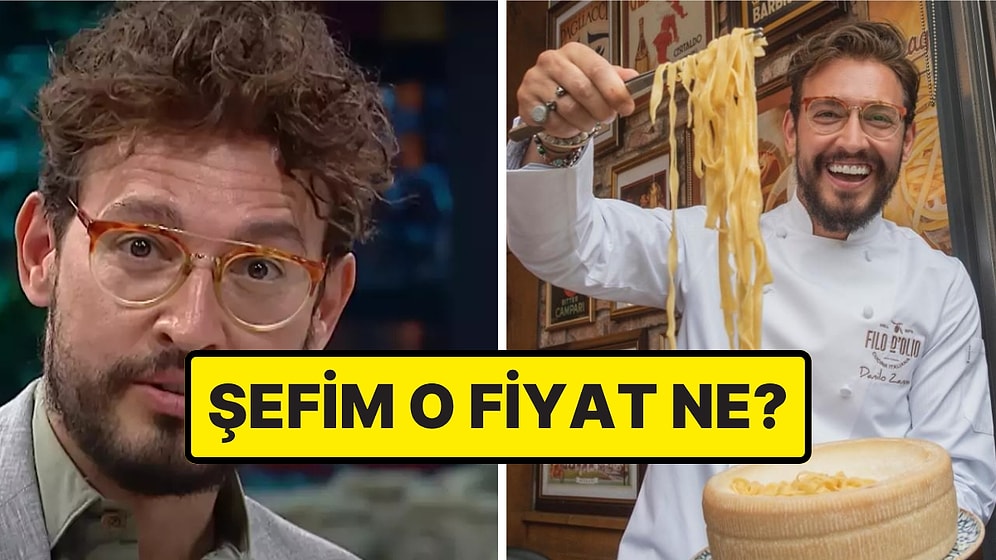 MasterChef Jürisi Danilo Şef'in Restoranındaki Makarna Fiyatı Dudak Uçuklattı!