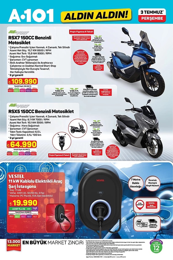 ReVolt RSX7 150CC Benzinli Motosiklet 109.990 TL