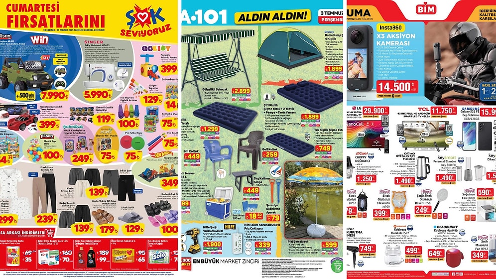 İndirim Günleri Başlıyor! 27 Haziran 4 Temmuz Haftasında A101 ve BİM Aktüel Ürünler Listesinde Ne Var?