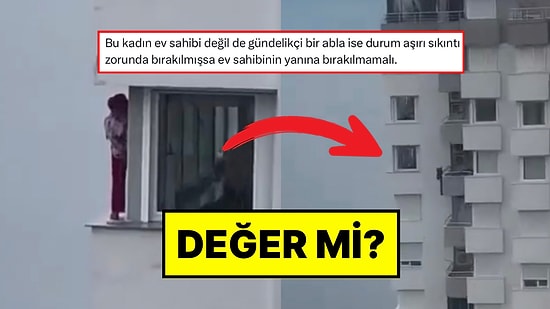 Antalya’da Yüksek Kattaki Dairede Cama Çıkarak Temizlik Yapan Kadın Paniğe Neden Oldu