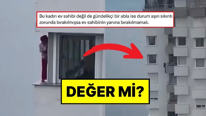 Antalya’da Yüksek Kattaki Dairede Cama Çıkarak Temizlik Yapan Kadın Paniğe Neden Oldu