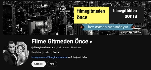 1. Filme Gitmeden Önce