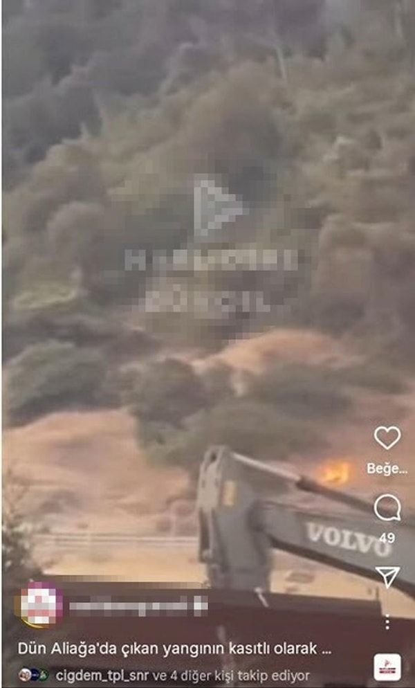 Karşı ateş ile müdahale edilmiş.