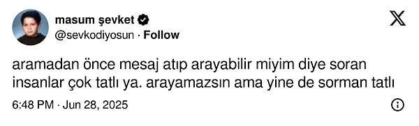Sadece isim yazıp mesaj atanlarla pat diye arayanların durduk yere verdiği gerginlik...