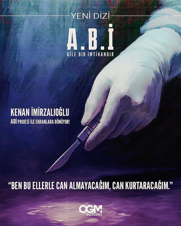 Kenan İmirzalıoğlu'nun yeni dizisi A.B.İ.'nin afişi: