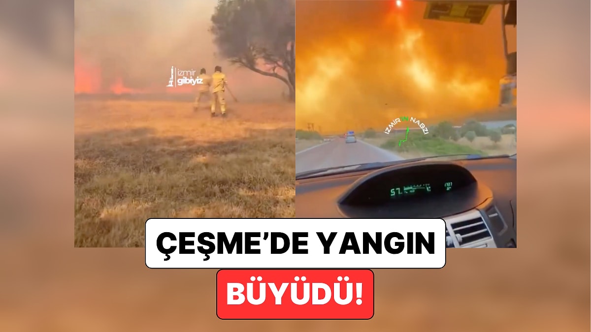 Yangın Yerleşim Yerlerine Ulaştı: Çeşme ve Urla&apos;da Yaşanan Yangın Felaketinden Acı Görüntüler Geldi