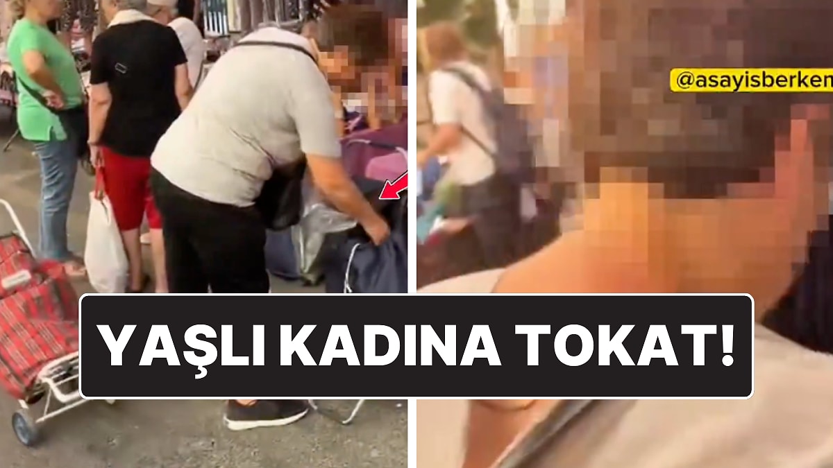 Pazarda Müşteriden Biber Çalarken Yakalanan Yaşlı Kadına Tokat Atıldı