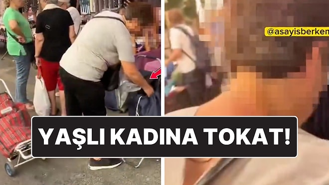 Pazarda Müşteriden Biber Çalarken Yakalanan Yaşlı Kadına Tokat Atıldı