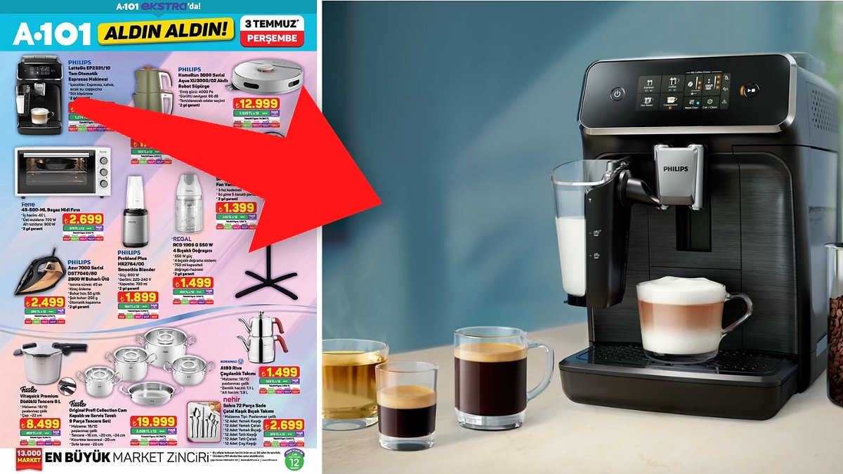 A101&apos;de Satışa Sunulan Philips LatteGo Tam Otomatik Espresso Makinesi Alınır mı? Özellikleri ve Yorumları