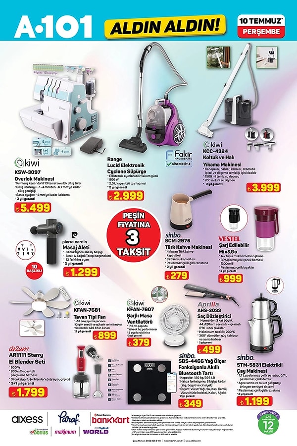 Kiwi Overlok Makinesi 5.499 TL