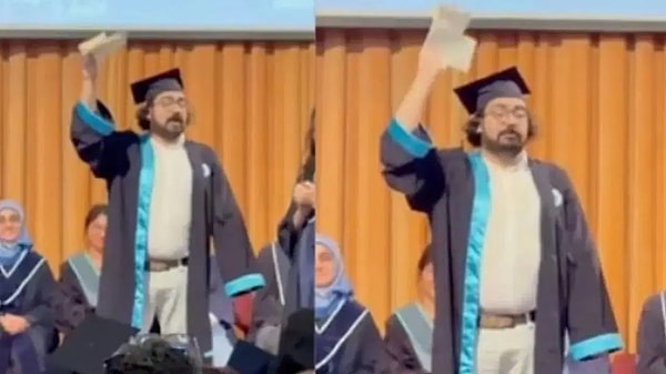 "Bu diploma hükümsüzdür" diyerek diplomasını yırtmıştı. Ev baskınıyla gözaltına alınan Doruk Dörücü serbest bırakıldı.