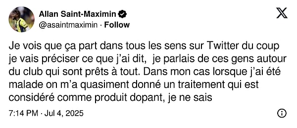Daha sonra attığı tweetle konuya açıklık getirmek istedi: