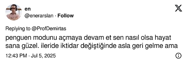 "Penguen belgeseli" sıkça yorumlarda hatırlatıldı.