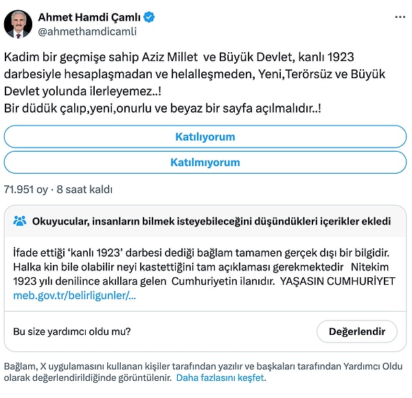 Bir dönem ‘Yeliz’ kod adıyla ‘fake’ hesap açtığı ortaya çıkan AKP’li Ahmet Hamdi Çamlı sosyal medyada gündem olmaya devam ediyor.