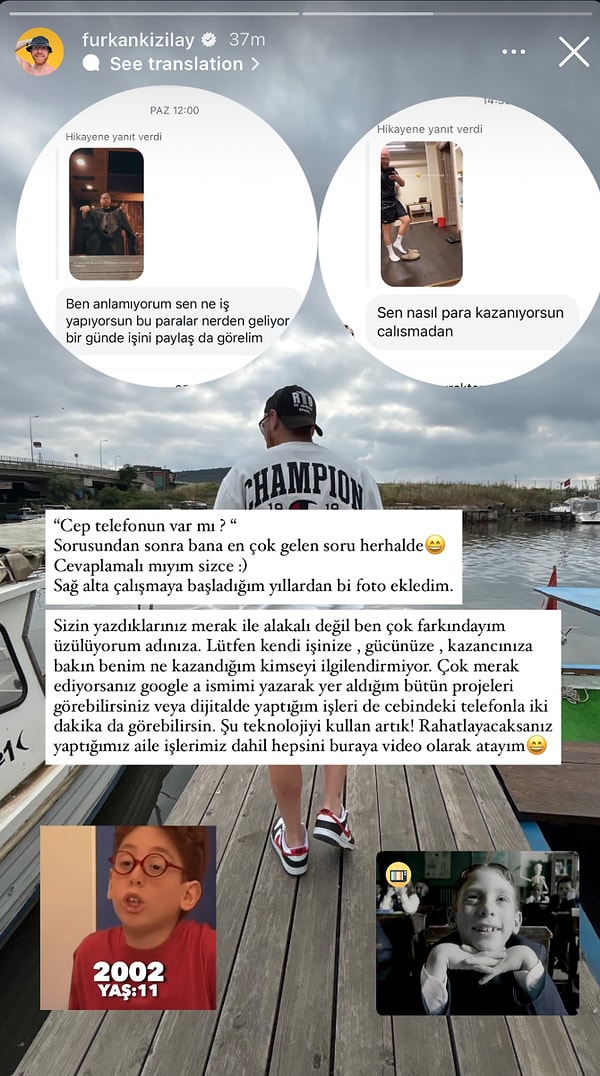 Sosyal medyada kendisine yöneltilen “Peki tam olarak ne iş yapıyorsun?” sorusuna bu sefer sessiz kalmayan Furkan Kızılay açtı ağzını yumdu gözünü.