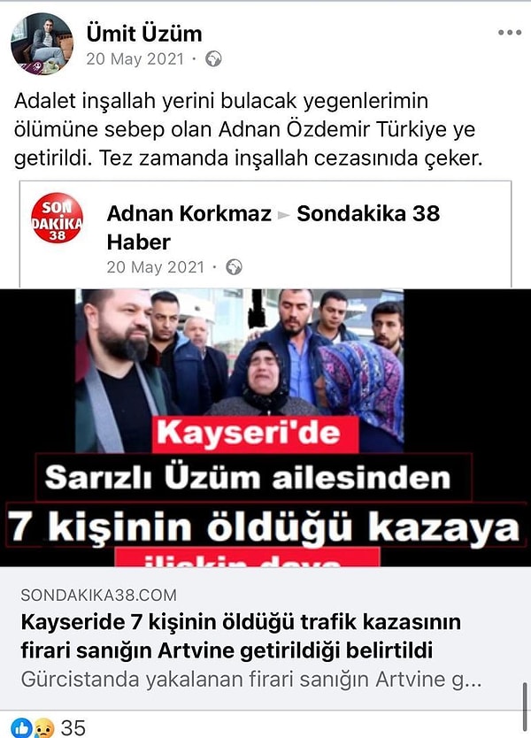 Şehit uzman çavuş 2018 yılında bir trafik kazası sonucu 7 yakınını kaybetmişti.