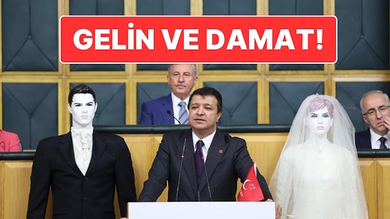 TBMM’de Gelin ve Damat Cansız Mankenleri: Mahmut Arıkan Evlenemeyen Gençlere Dikkat Çekti