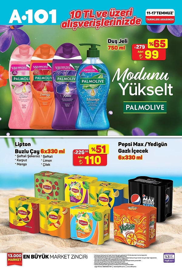 10 TL ve üzeri alışverişlerde;