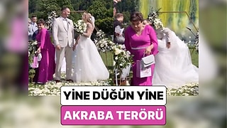 Bir Düğünde Gelin ve Damadın Fotoğrafı Çekileceği Sırada Önlerinden Geçen Kadın Sinir Bozdu