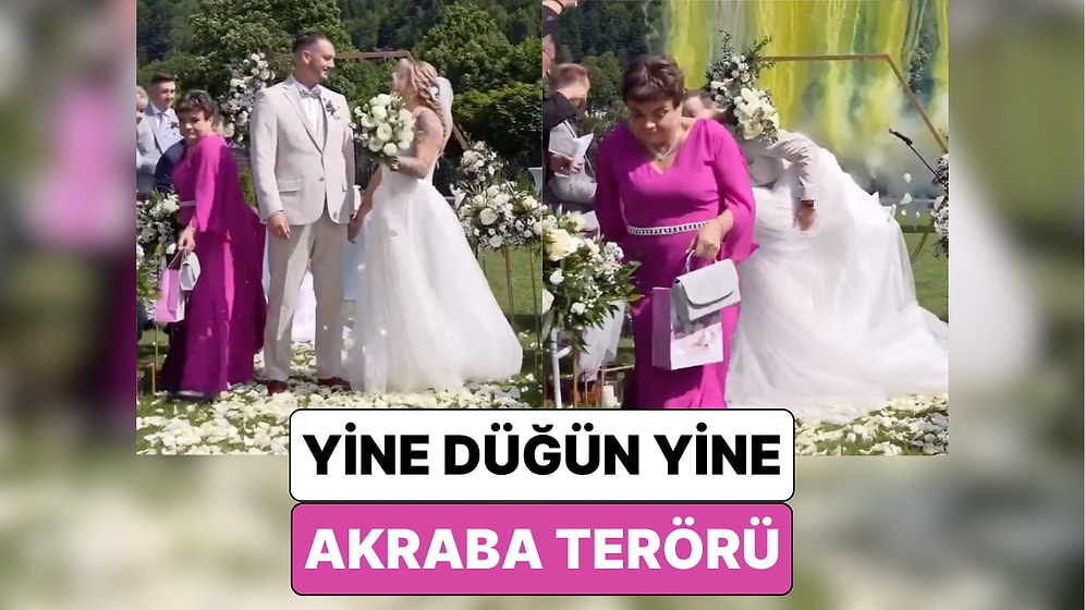 Bir Düğünde Gelin ve Damadın Fotoğrafı Çekileceği Sırada Önlerinden Geçen Kadın Sinir Bozdu
