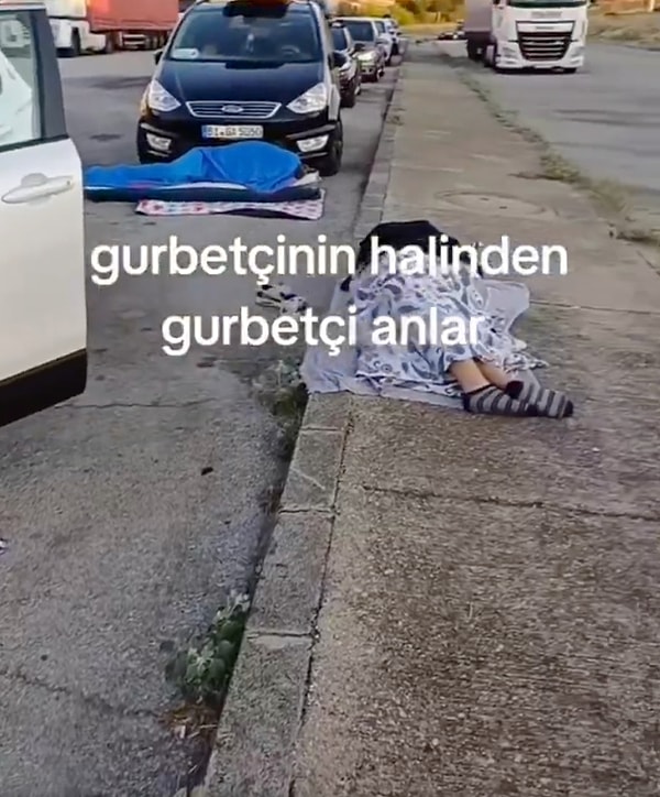 “Gurbetçi dramı” olarak paylaşılan bir video da gündem oldu.