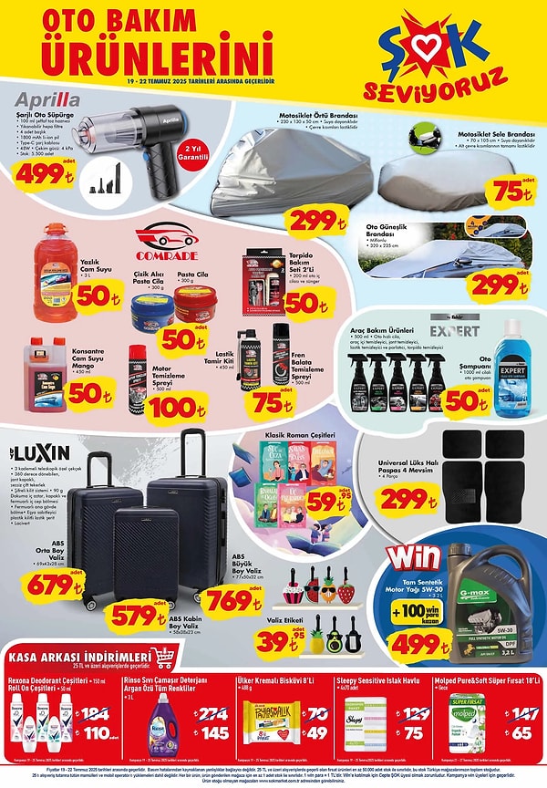 Aprilla Şarjlı Oto Süpürge 499 TL